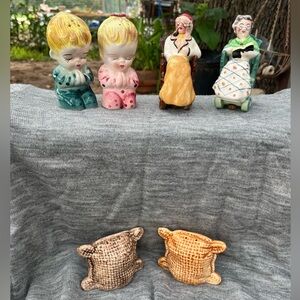 3 sets of Vintage ceramic salt & pepper shakers